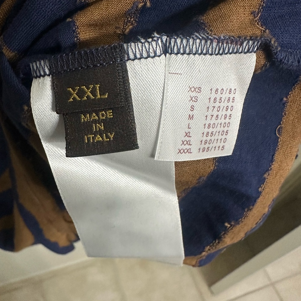 Louis Vuitton Blue and Brown Striped Top - Picture 3 of 3